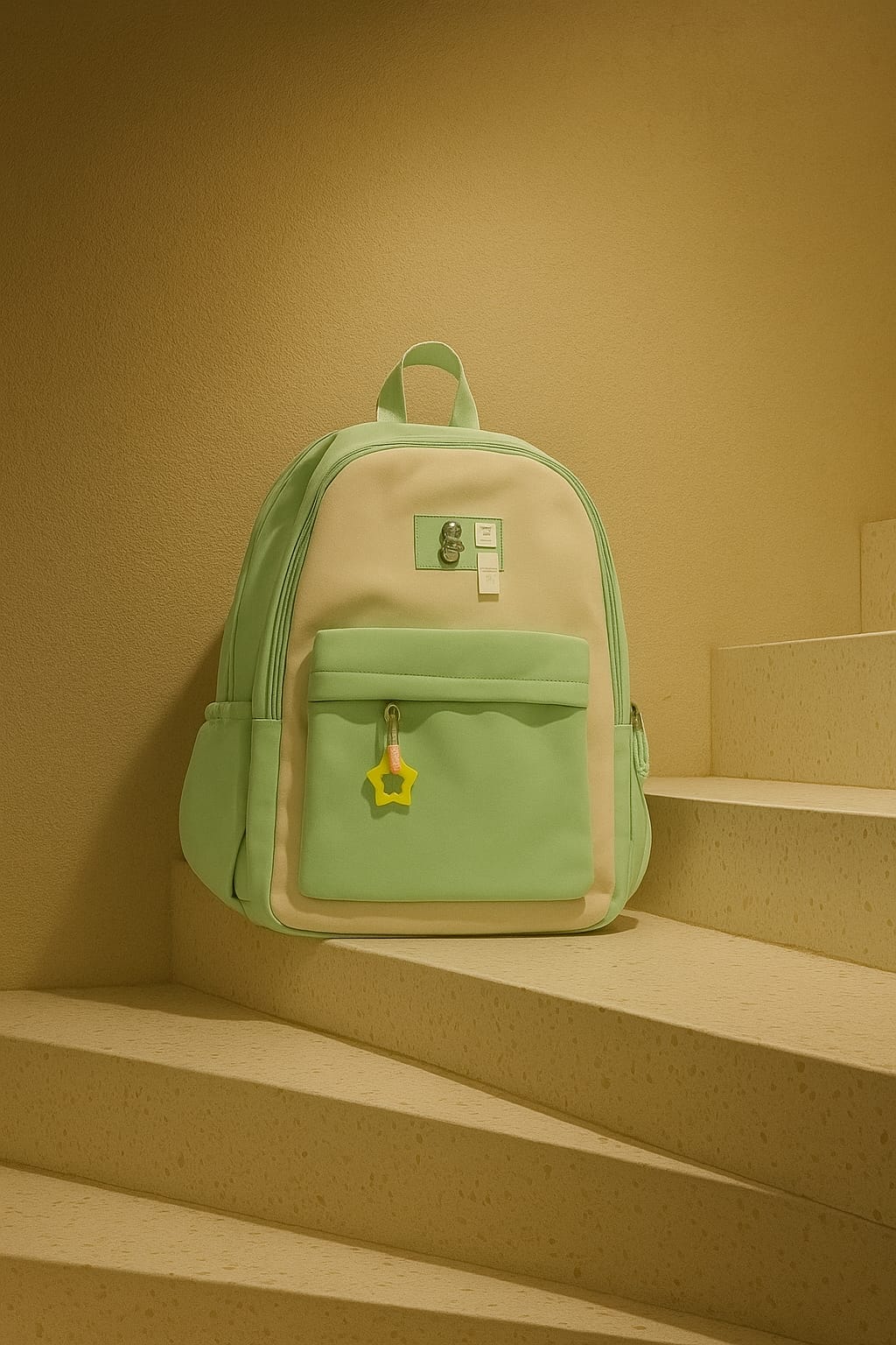 SkyTone Classic Backpack – Blue & Pink & Green