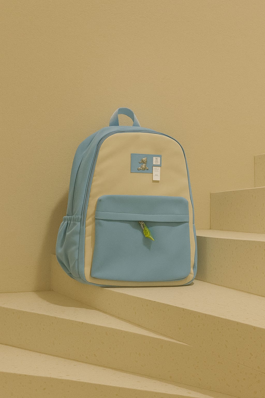 SkyTone Classic Backpack – Blue & Pink & Green