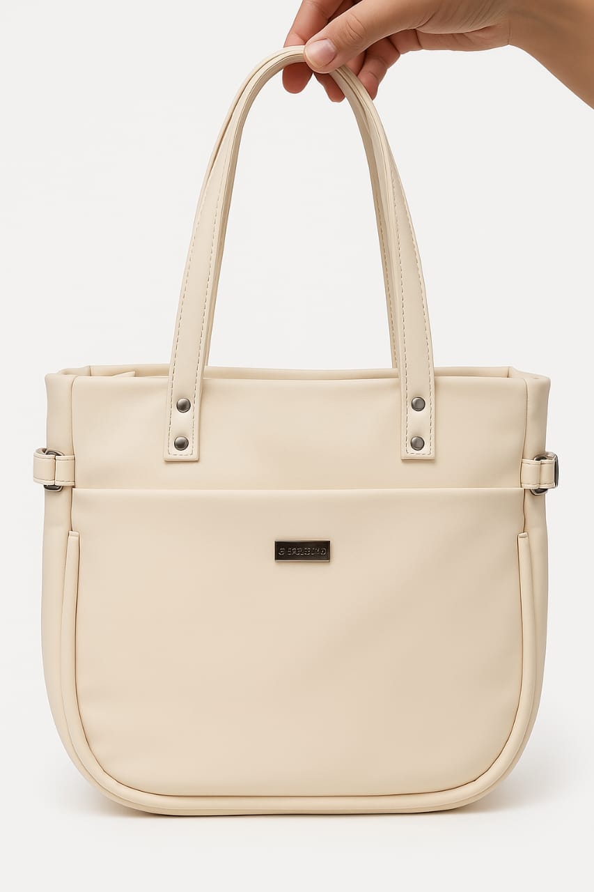Elegant Faux Leather Shoulder Tote Handbag – Multiple Colors