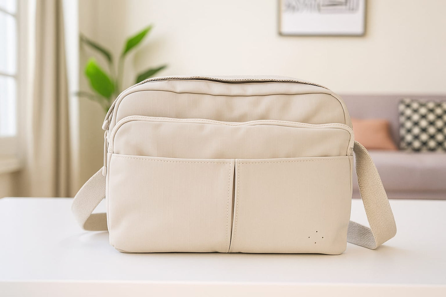 Pastel Multi-Pocket Crossbody Bag