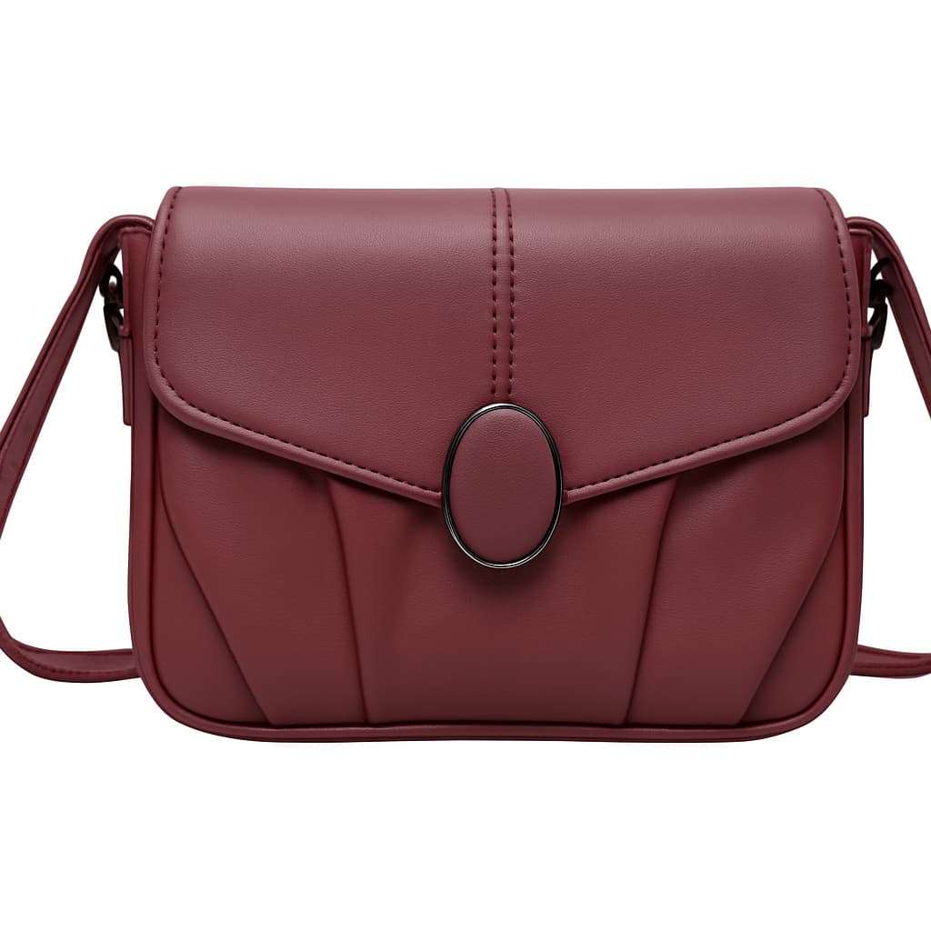 Elegant Matte Grey Flap Sling Bag – Minimalist & Chic