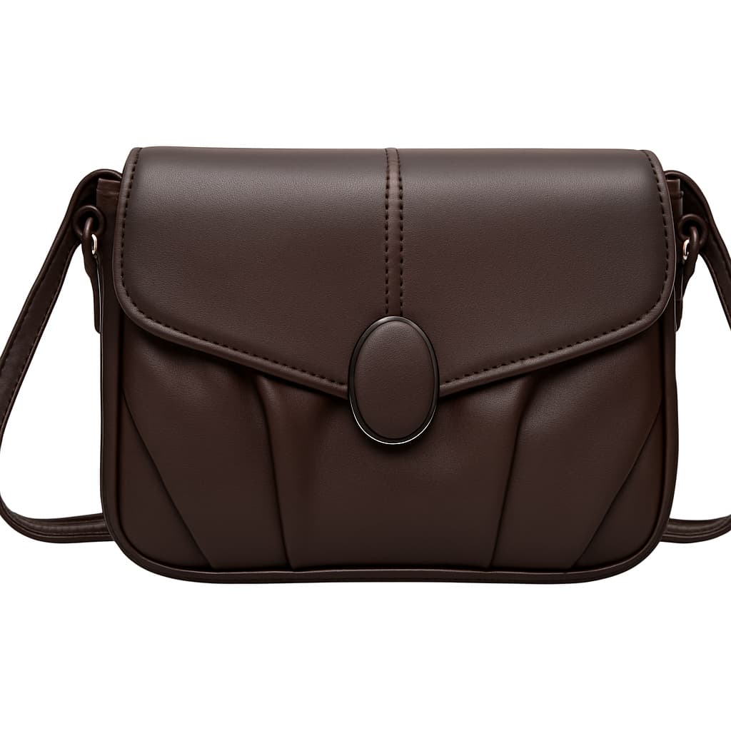 Elegant Matte Grey Flap Sling Bag – Minimalist & Chic