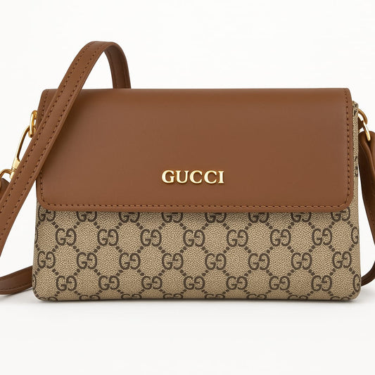 Gucci GG Supreme Mini Shoulder Bag – Iconic Designer Monogram with Leather Flap (Multiple Colors)