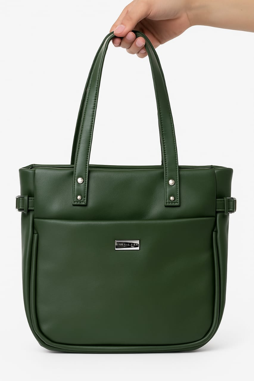 Elegant Faux Leather Shoulder Tote Handbag – Multiple Colors