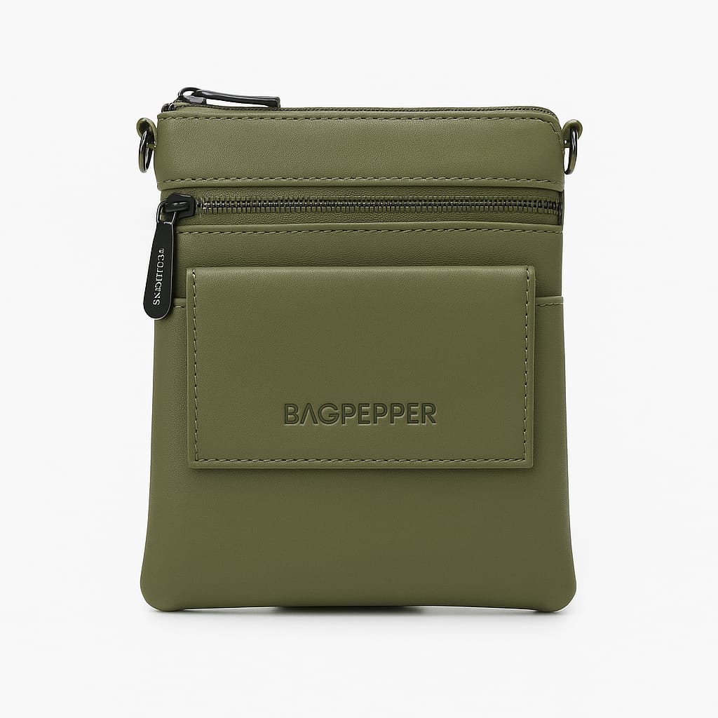 Slim Minimalist Faux Leather Crossbody Pouch – BAGPEPPER