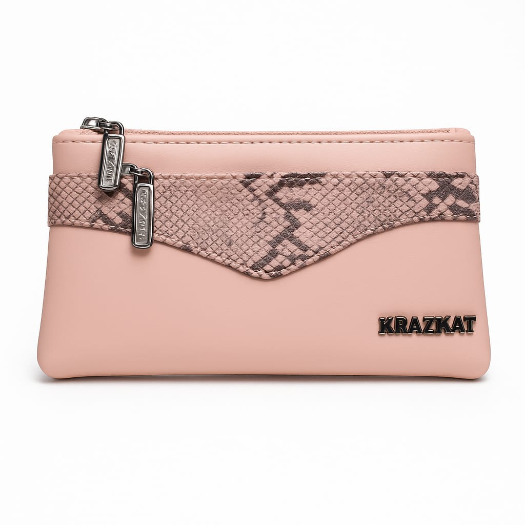KRAZYKAT Premium Textured Women's Wallet Clutch – Multiple Stylish Colors